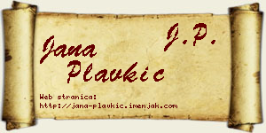 Jana Plavkić vizit kartica